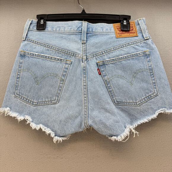 Levi's 501XX Shorts Women's 27 (4) Light Blue 2.5" Short Button Fly 80s Summer - Picture 2 of 13